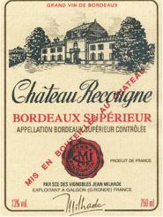 Chteau Recougne - Bordeaux Suprieur 2018